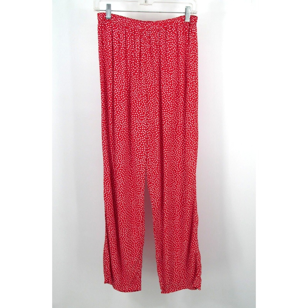 Carol Anderson Vintage Polka Dot Pull On Pants Red White 7653 Women 12